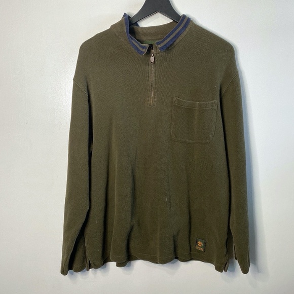 Timberland Other - Timberland Weathergear Quarter Zip 100% Cotton Ribbed Pullover Sweater